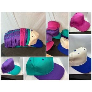14 pc NOS Vintage LOT Snapback Hat Caps Rope Front Trucker 90s 80s BLANKS DS